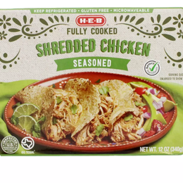 H‑E‑B Fully Cooked Seasoned Shredded Chicken