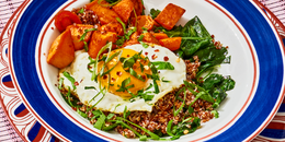 Quinoa Tabbouleh with Vegetables & Fried Egg