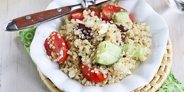Quinoa Greek Salad with tomatoes, cucumber & feta