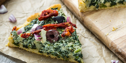 Pizza with Creamed Spinach & Sun-Dried Tomatoes