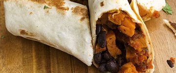 Sweet Potato and Black Bean Breakfast Burritos