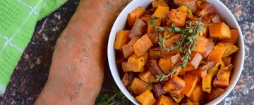 Maple-Roasted Sweet Potatoes with Lemon Juice