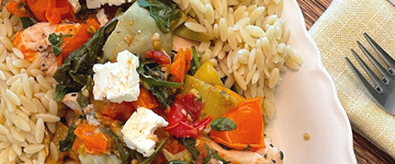Easy Sheet Pan Lemon Chicken & Feta Dinner