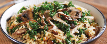 Mushroom Shichimi Rice Bowl with Tofu