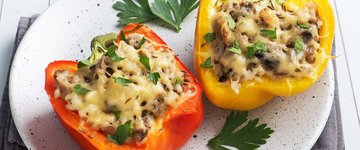 Turkey & Quinoa Stuffed Bell Peppers