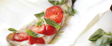 Trout, Tomatoes & Basil in Parchment