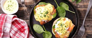 Smoked Salmon Eggs Benedict with Creamy Dill Sauce