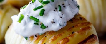 Hasselback Potatoes With Paleo Sour Cream Recipe