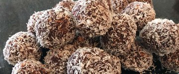 Choco-almond-coconut truffles