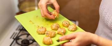 Turkey Meatballs Over Greens