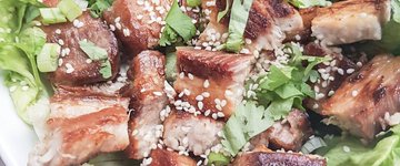 Crispy Pork Bites With Blue Cheese Sauce