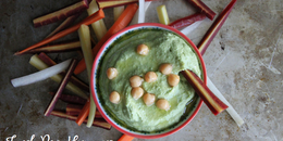 Homemade Vibrant Hummus with Veggie Sticks