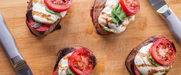 TNT Filet Mignon with Tomato and Mozzarella Salad