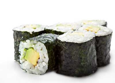 Cucumber and Avocado Sushi