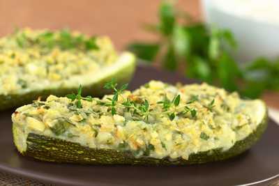 Couscous and Vegetable-Stuffed Zucchini