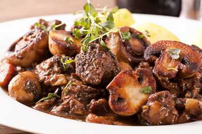 Beef Burgundy with Mushrooms