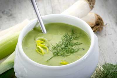 Potato and Leek Soup with Dill and Lemon Juice