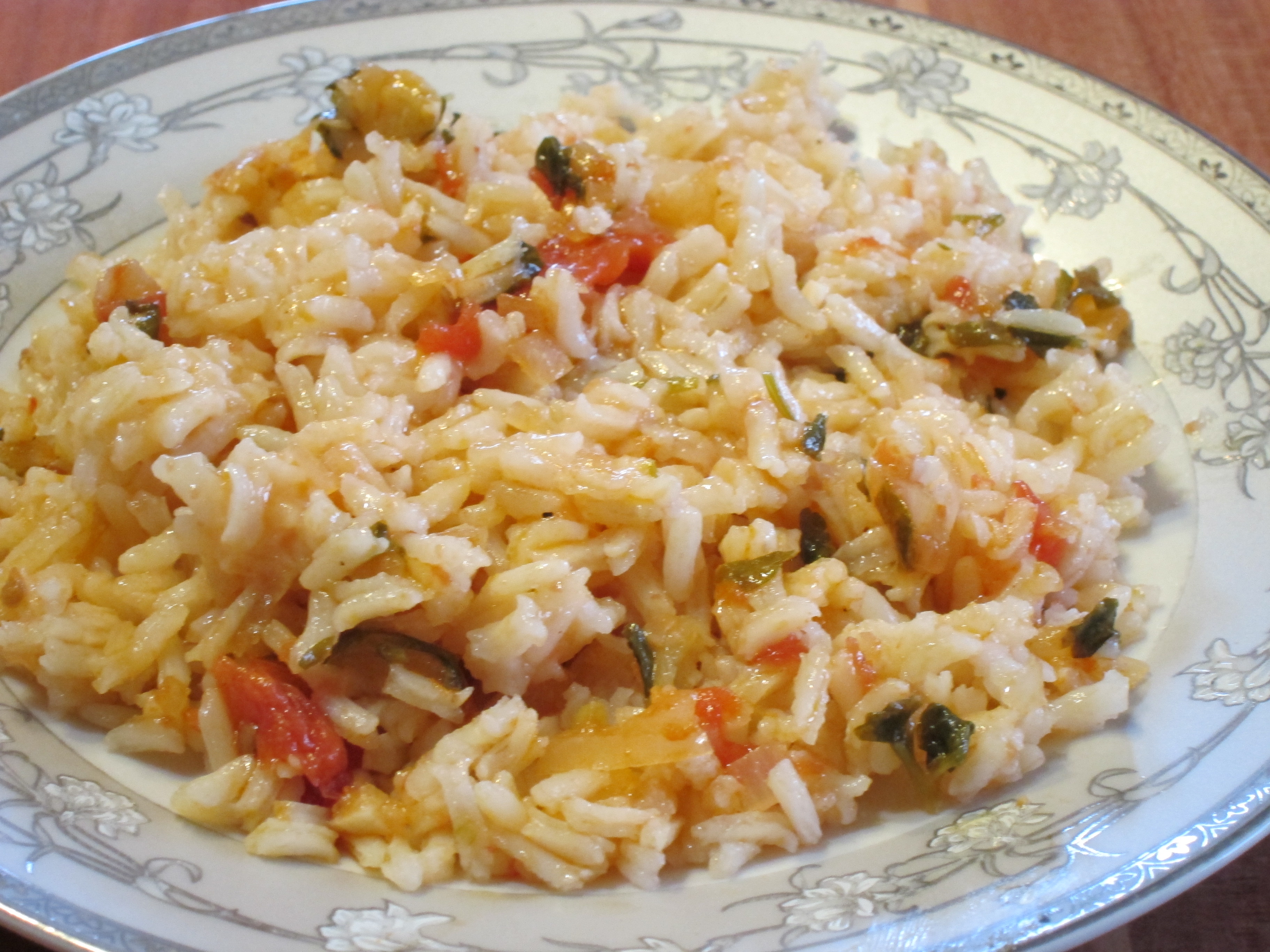 Portuguese Rice with Parsley and Cilantro