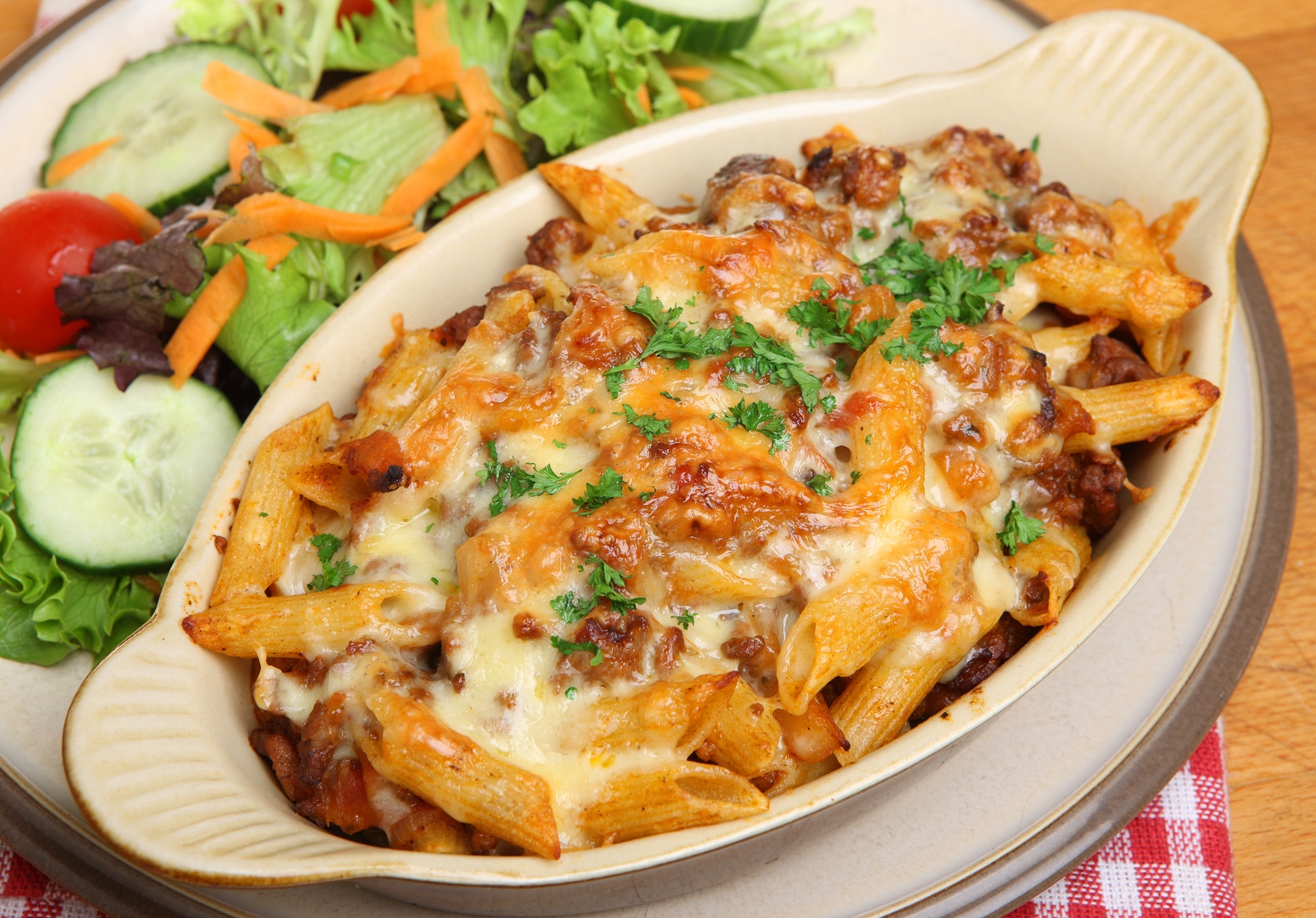 Baked Penne with Turkey Meatballs & Spinach