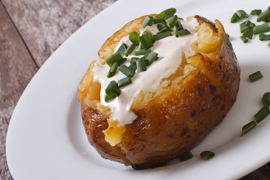 Boiled Potatoes with Yogurt and Sour Cream Sauce