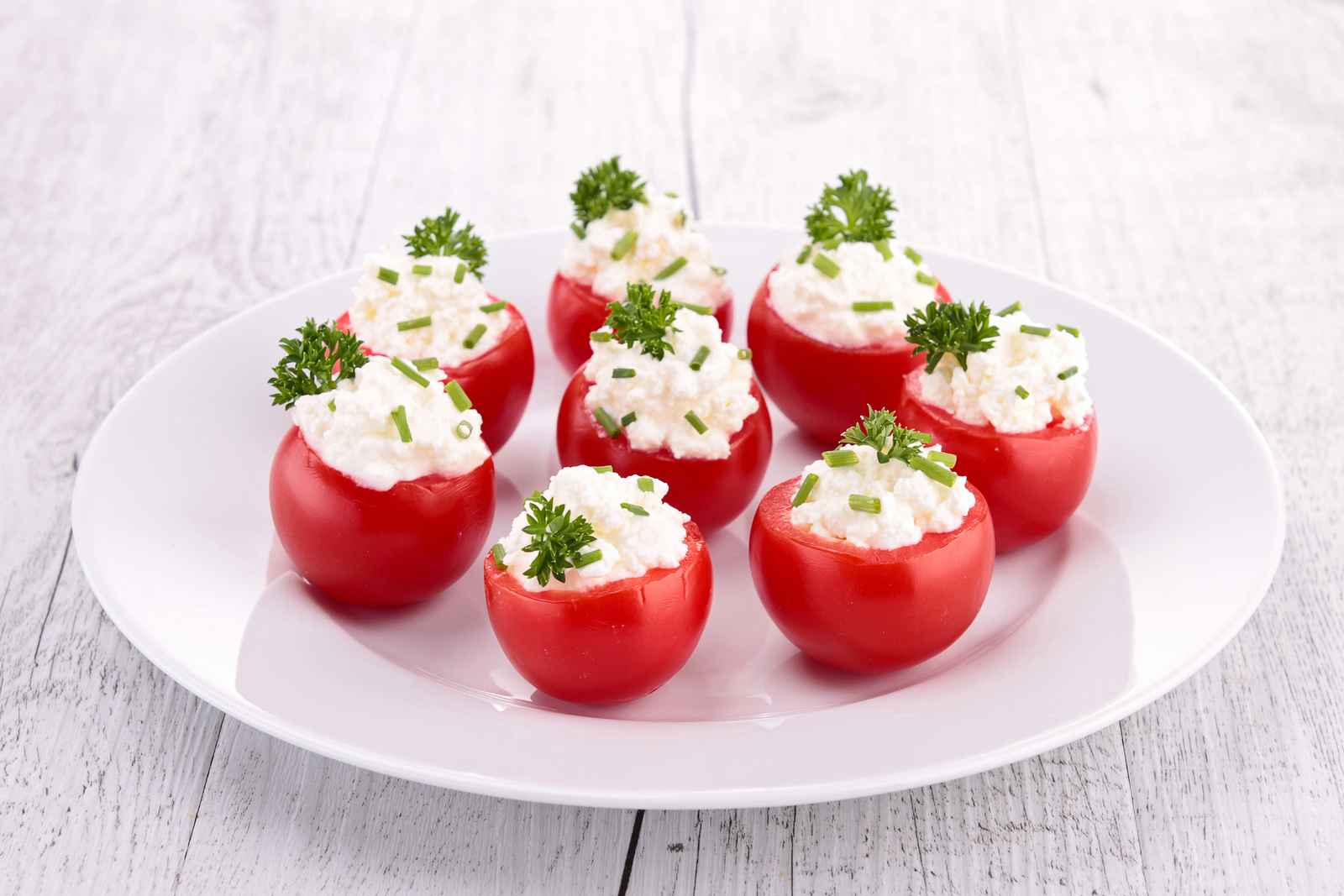 Ricotta-Stuffed Cherry Tomatoes 