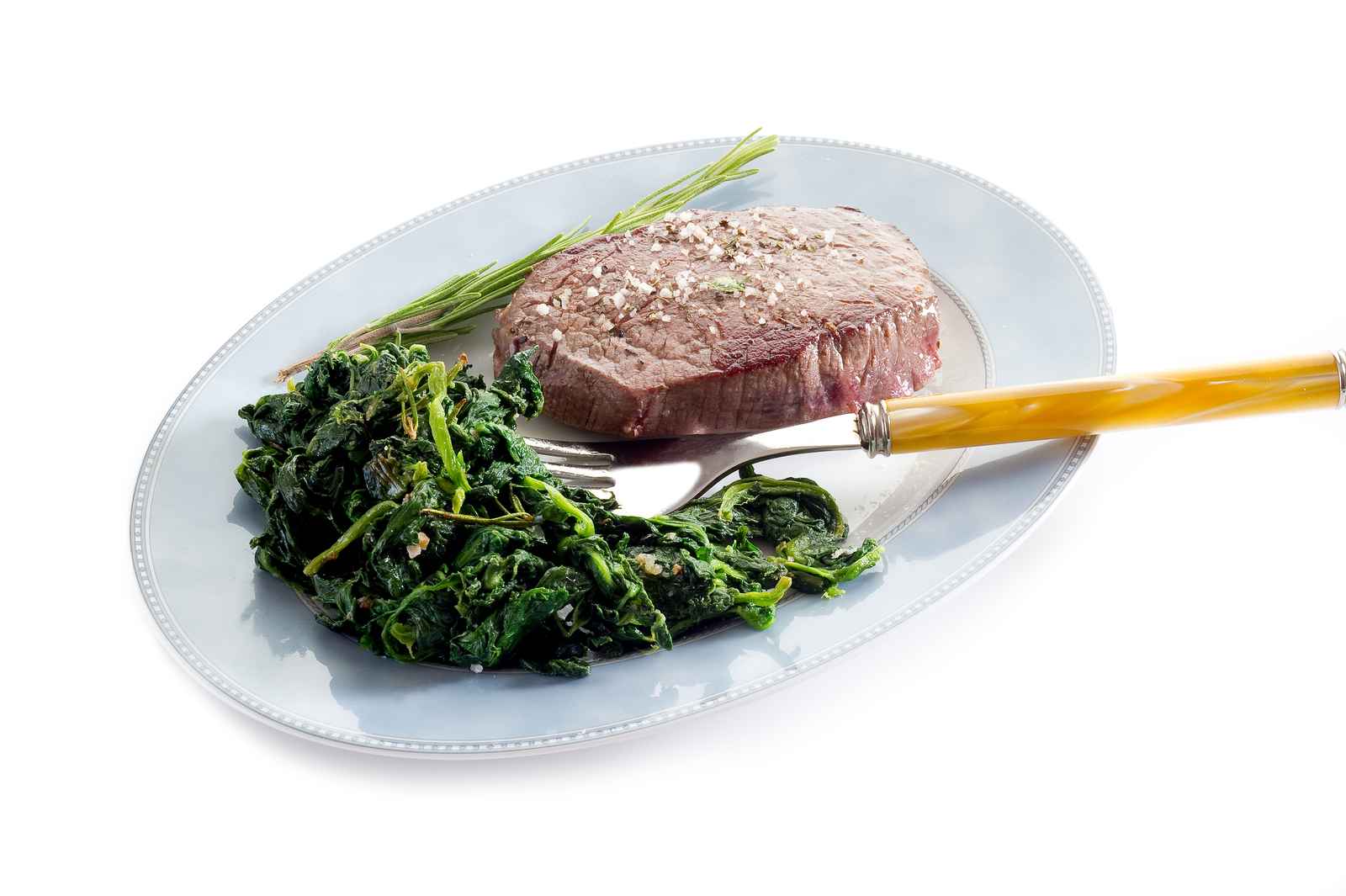 Steak and Spinach