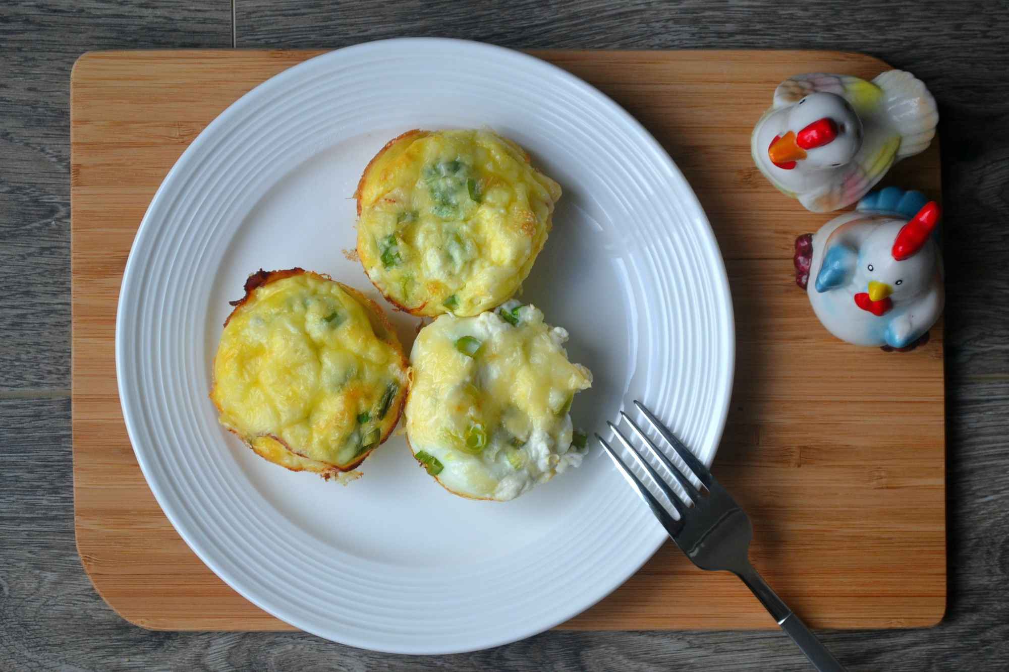 Muffin Tin Egg, Spinach and Mushrooms