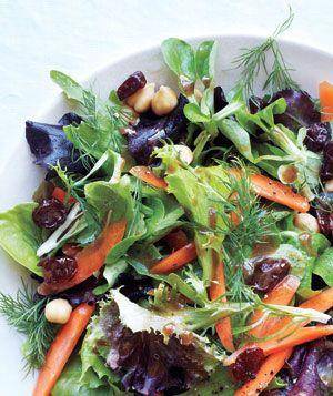 Mesclun Salad With Chickpeas and Dried Cherries