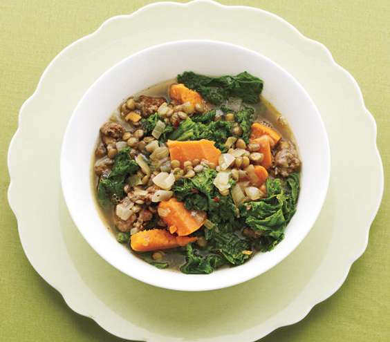 Lentil, Kale & Sausage Stew