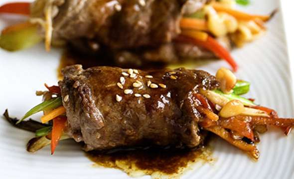 Pan Seared Steak Rolls