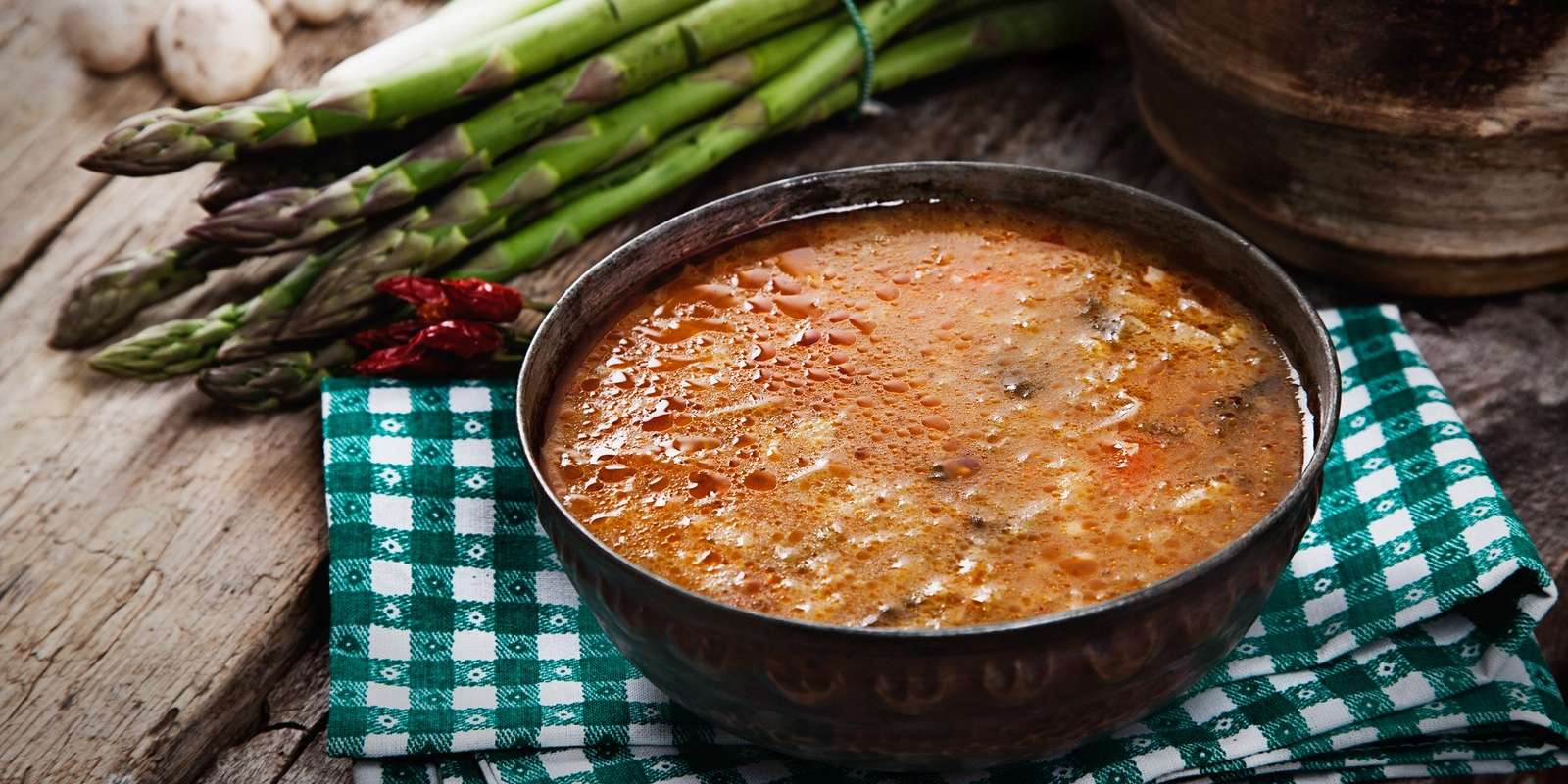 Carrot Soup with Asparagus