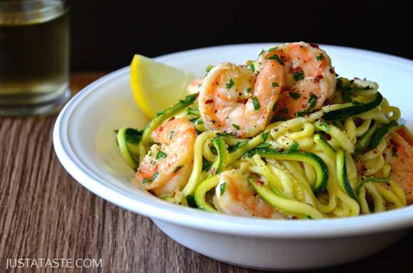 Skinny Shrimp Scampi with Zucchini Noodles