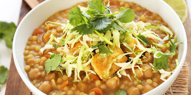 Green Chickpea Curry with Couscous