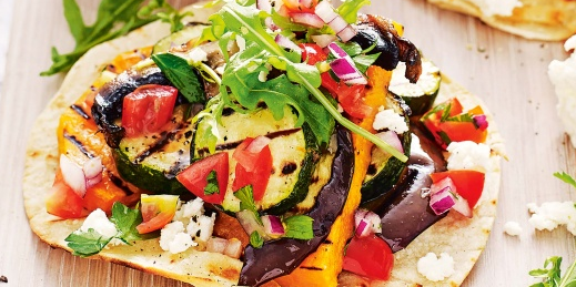 Grilled Vegetable Tostadas