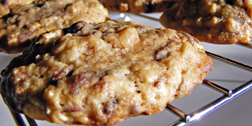 Banana Oat Walnut Cookies