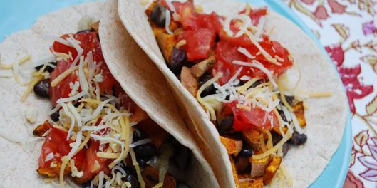 Curried Sweet Potato & Black Bean Tacos