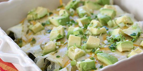 Breakfast Egg White Spinach Enchilada Omelet