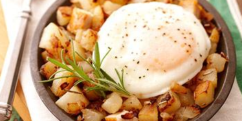 Chicken and Potato Hash with Fried Eggs
