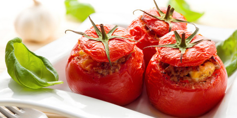 Arugula and Bulgur-Stuffed Tomatoes