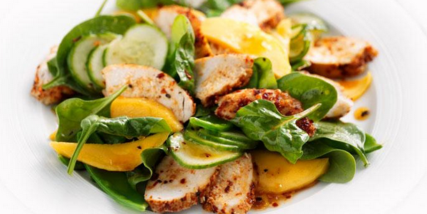 Chicken and Mango Salad with Chutney Dressing