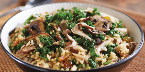 Mushroom Shichimi Rice Bowl with Tofu