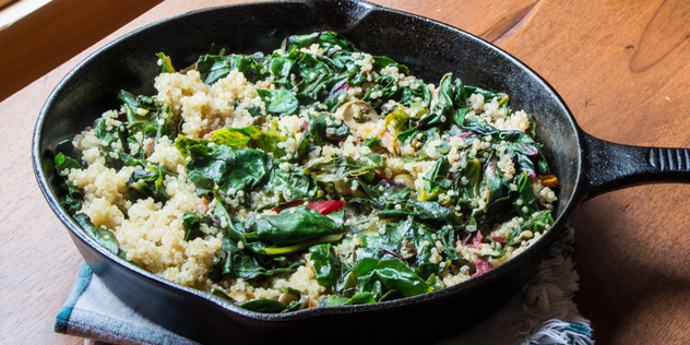 Sicilian Swiss Chard, Olive and Quinoa