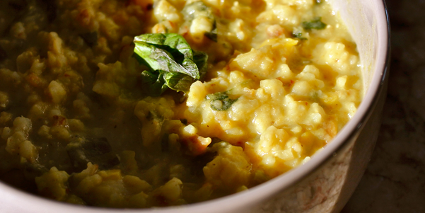 Kitchari with Cauliflower, Lentils and Peas