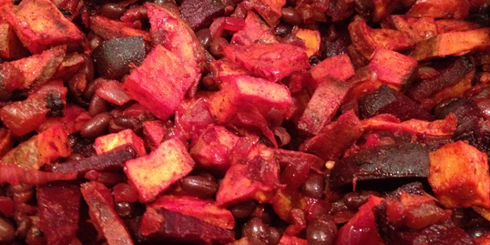 Sweet Bean Salad with Beets