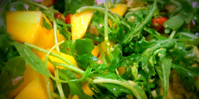 Papaya-Avocado Salad with Arugula