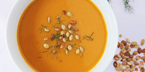 Kabocha Soup with Spiced Pepitas