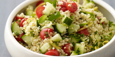Millet Tabbouleh with Cucumbers and Lime Juice
