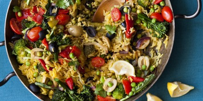 Spanish Vegetable Rice (Paella Primavera)