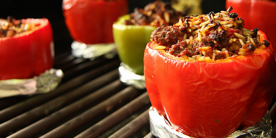 Barbecued Stuffed Peppers