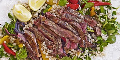 Beef Strips Salad with Corn & Barley